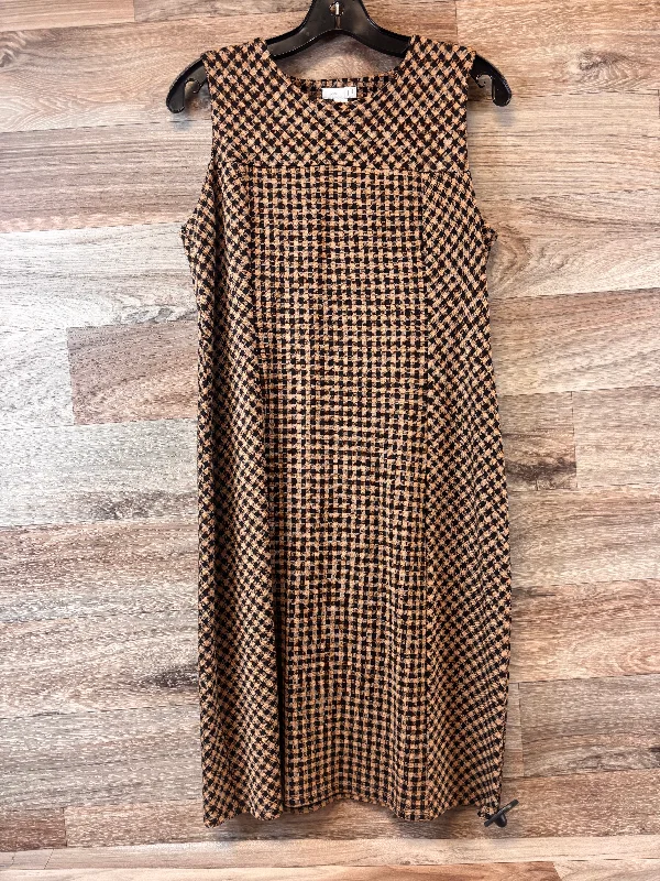 Dress Casual Midi By J. Jill In Black & Brown, Size: Xs