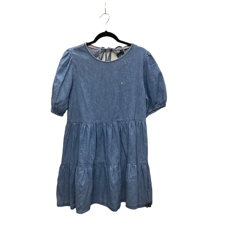 Dress Casual Midi By Tommy Hilfiger In Blue Denim, Size: M