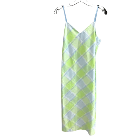 Dress Casual Midi By Tommy Hilfiger In Blue & Green, Size: M