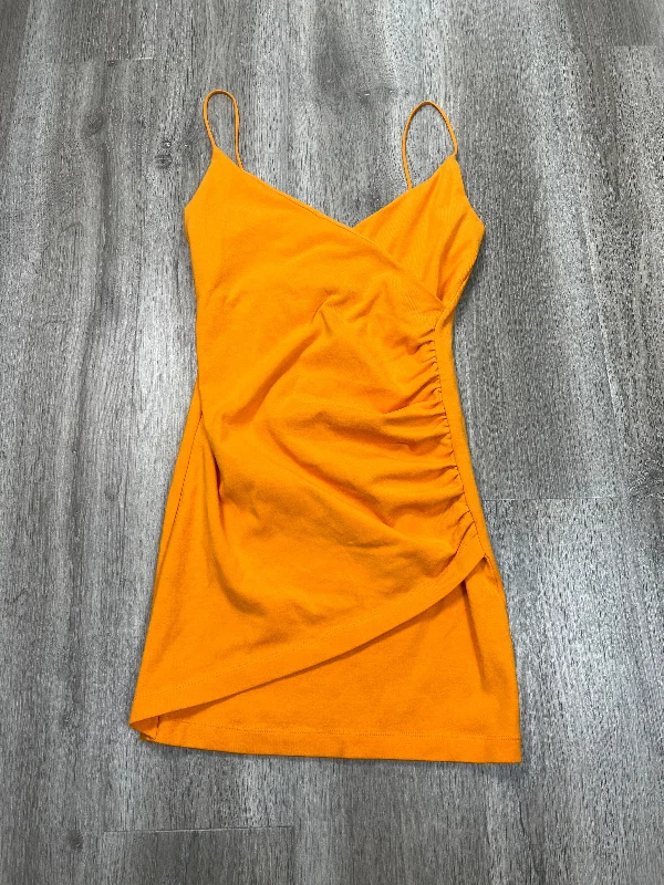 Dress Casual Short By Zara In Orange, Size: S