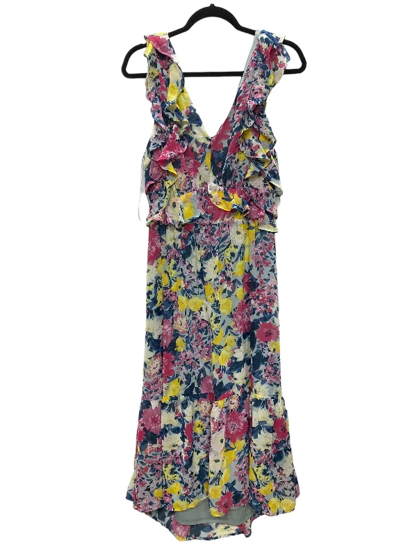 Multi-colored Dress Casual Maxi Lc Lauren Conrad, Size Xl