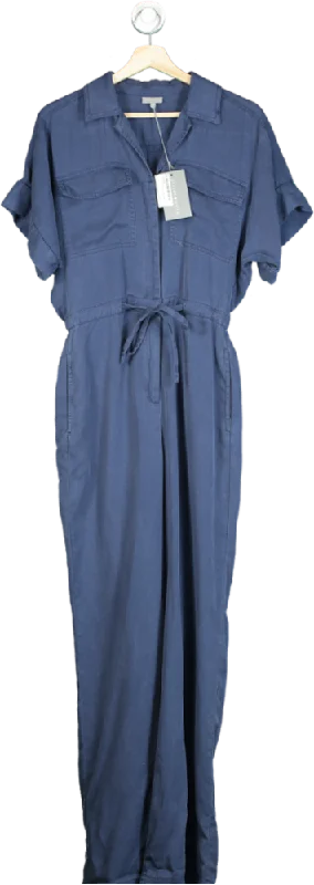 Oliver Bonas Blue Lyocell Utility Jumpsuit UK 18