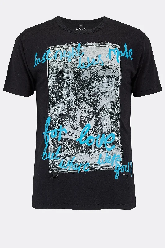 LAST NIGHT TEE SHIRT - BLUE