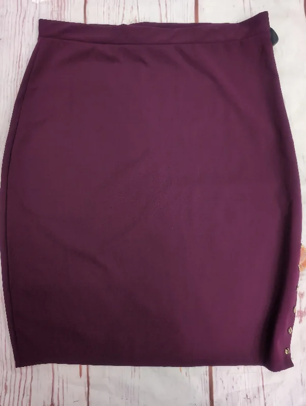 Skirt Midi By Clothes Mentor In Maroon, Size: 3x