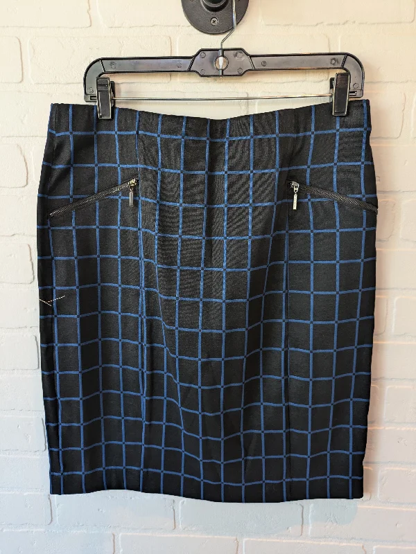 Skirt Mini & Short By Alfani In Black & Blue, Size: 12