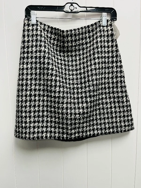 Skirt Mini & Short By Loft In Black & White, Size: S