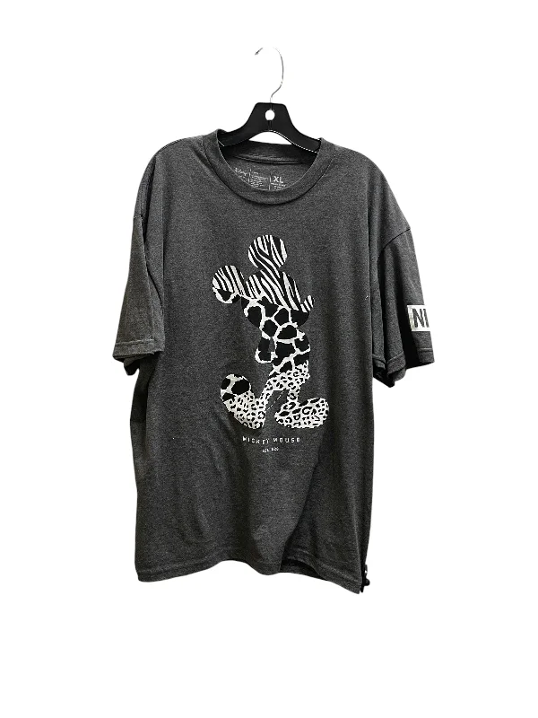 Top Short Sleeve By Disney Store In Grey, Size: Xl