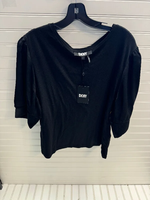 Top Short Sleeve By Dkny In Black, Size: Xl