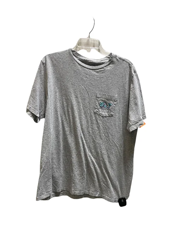 Top Short Sleeve By Vineyard Vines In Grey, Size: Lp