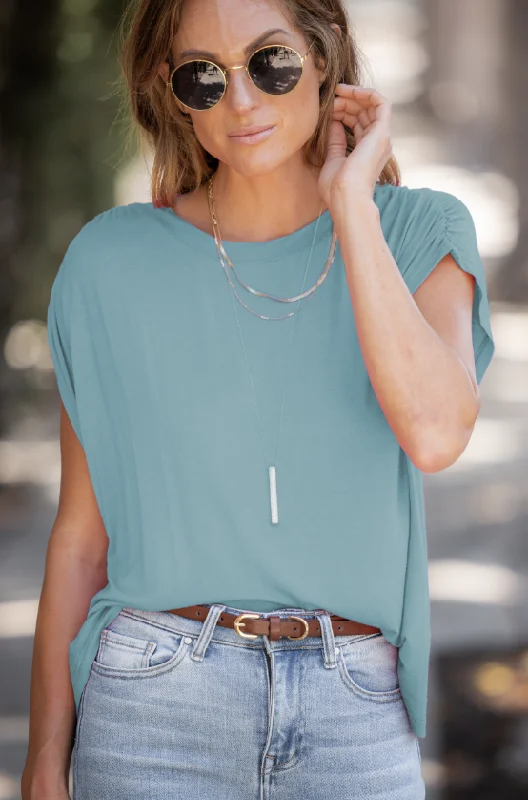 Ruched Shoulder Top