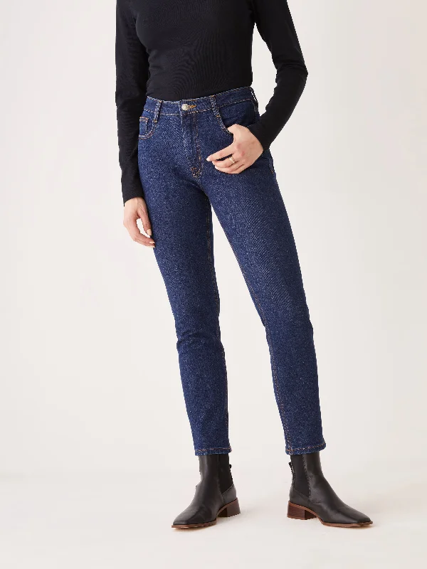 The Stevie High Rise Slim Jean in Dark Indigo