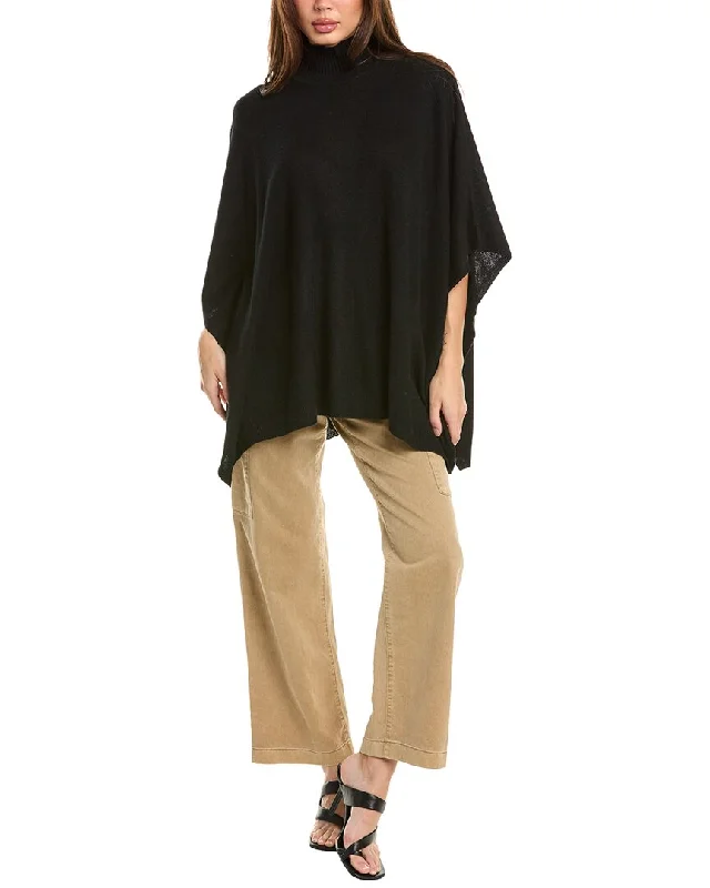 Amicale Cashmere Funnel Neck Cashmere Poncho