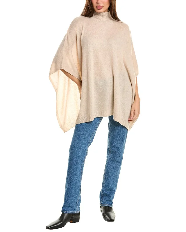 Amicale Cashmere Funnel Neck Cashmere Poncho