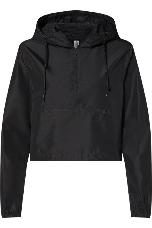 Independent Trading Co. Women´s Lightweight Quarter-Zip Pullover Crop Windbreaker