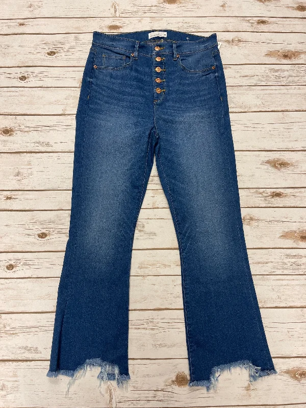 Jeans Cropped By Loft In Blue Denim, Size: 10