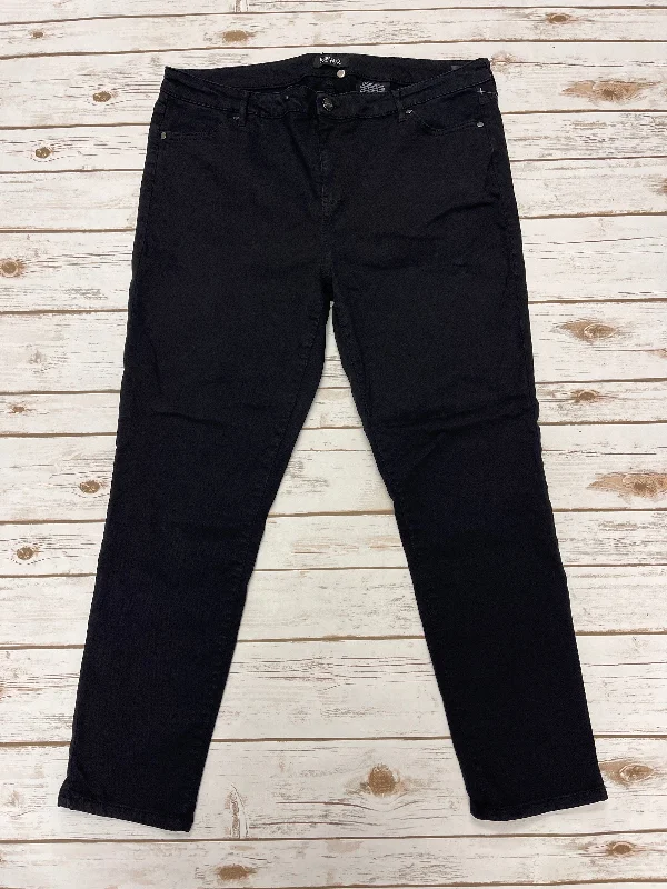 Jeans Skinny By Buffalo David Bitton In Black Denim, Size: 16