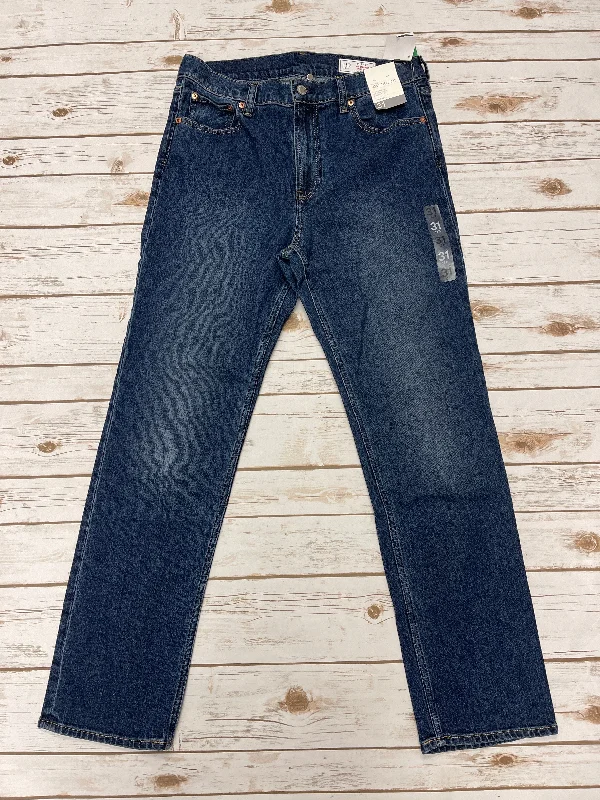 Jeans Straight By Gap In Blue Denim, Size: 12