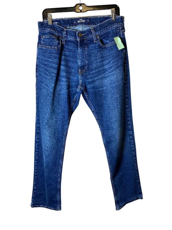 Jeans Straight By Hollister In Blue, Size: 14