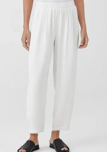 Eileen Fisher - Silk Georgette Crepe Lantern Pant