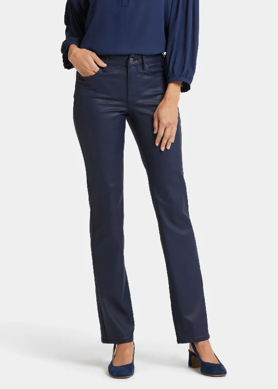 NYDJ - Coated Marilyn Straight Fit Jeans - Starless Sky